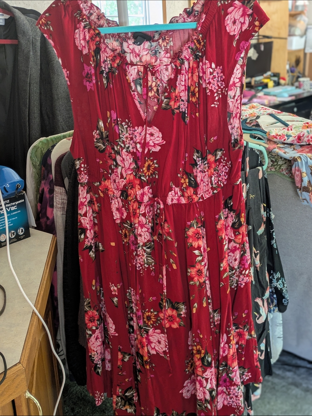 torrid Red and Pink Floral Maxi Dress